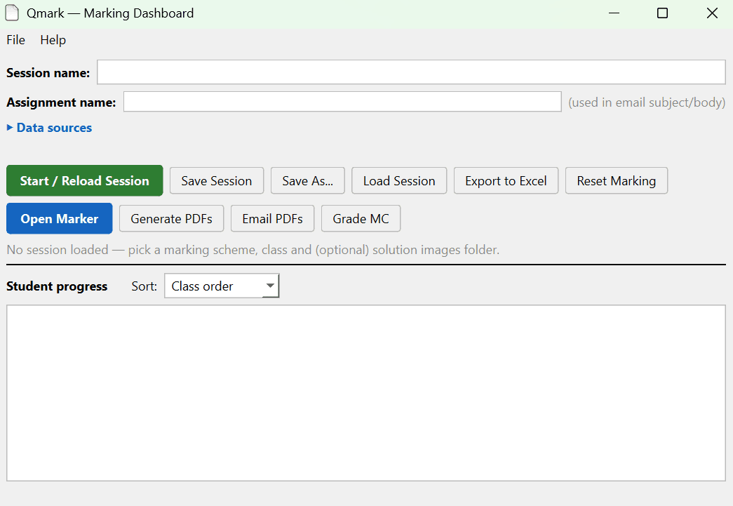 qmark Marking Dashboard